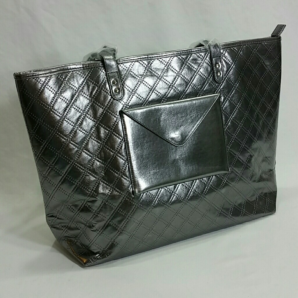 Silver Tote Bag Bath & Body Works NWT Oversized